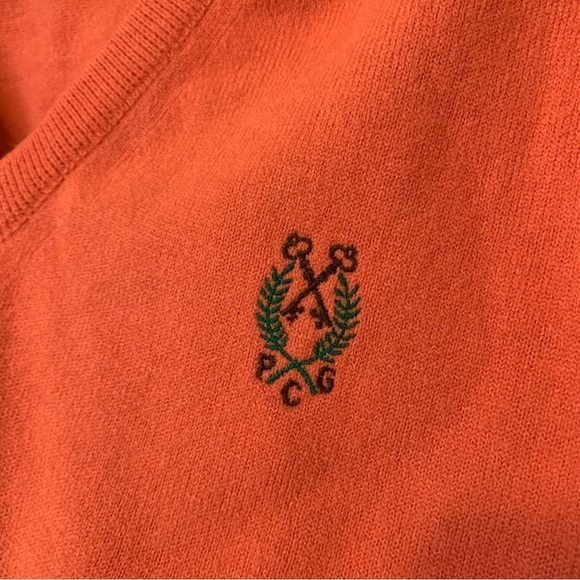 Vintage Golf Embroidered V-Neck Pullover Sweater - Picture 2 of 7